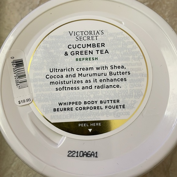 Victorias Secret Cucumber Green Tea Refresh Whipped Body Butter Shea Butter 9oz - Picture 3 of 4